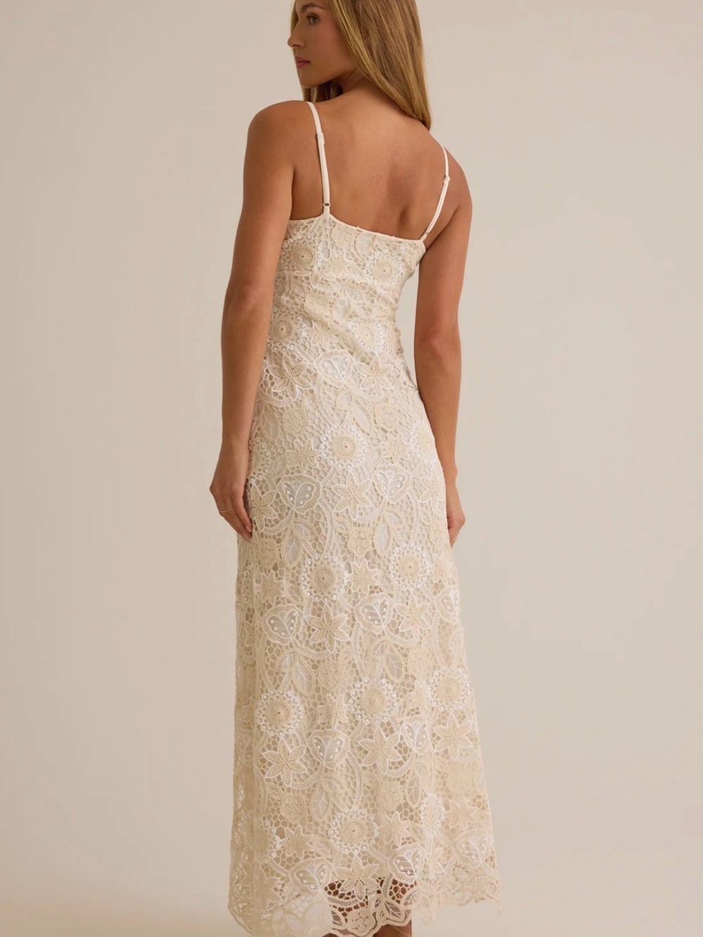 Altar'd State Cream Lace Maxi Slip Dress - Picture 3 of 7